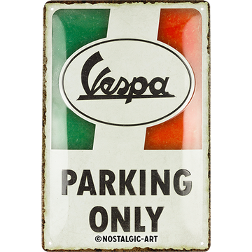 Nostalgic-Art Medium Sign Vespa - Parking Only Italian 20x30x0.5cm